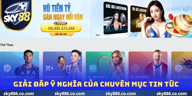 Giải đáp ý nghĩa của chuyên mục tin tức