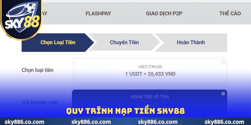 Quy trình nạp tiền SKY88