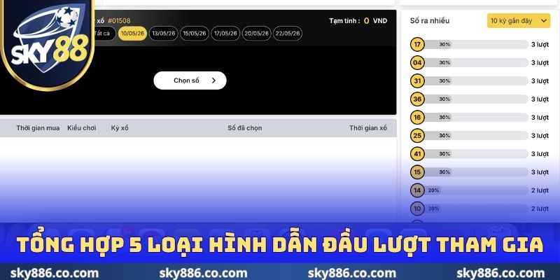 Tổng hợp 5 loại hình dẫn đầu lượt tham gia